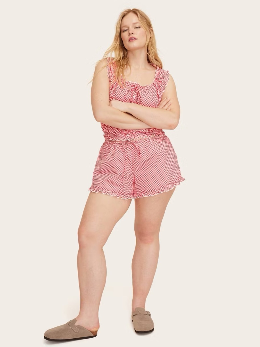 NWT Parke X Target red gingham ruffle shorts. Size M. **SOLD OUT online** - Picture 3 of 8